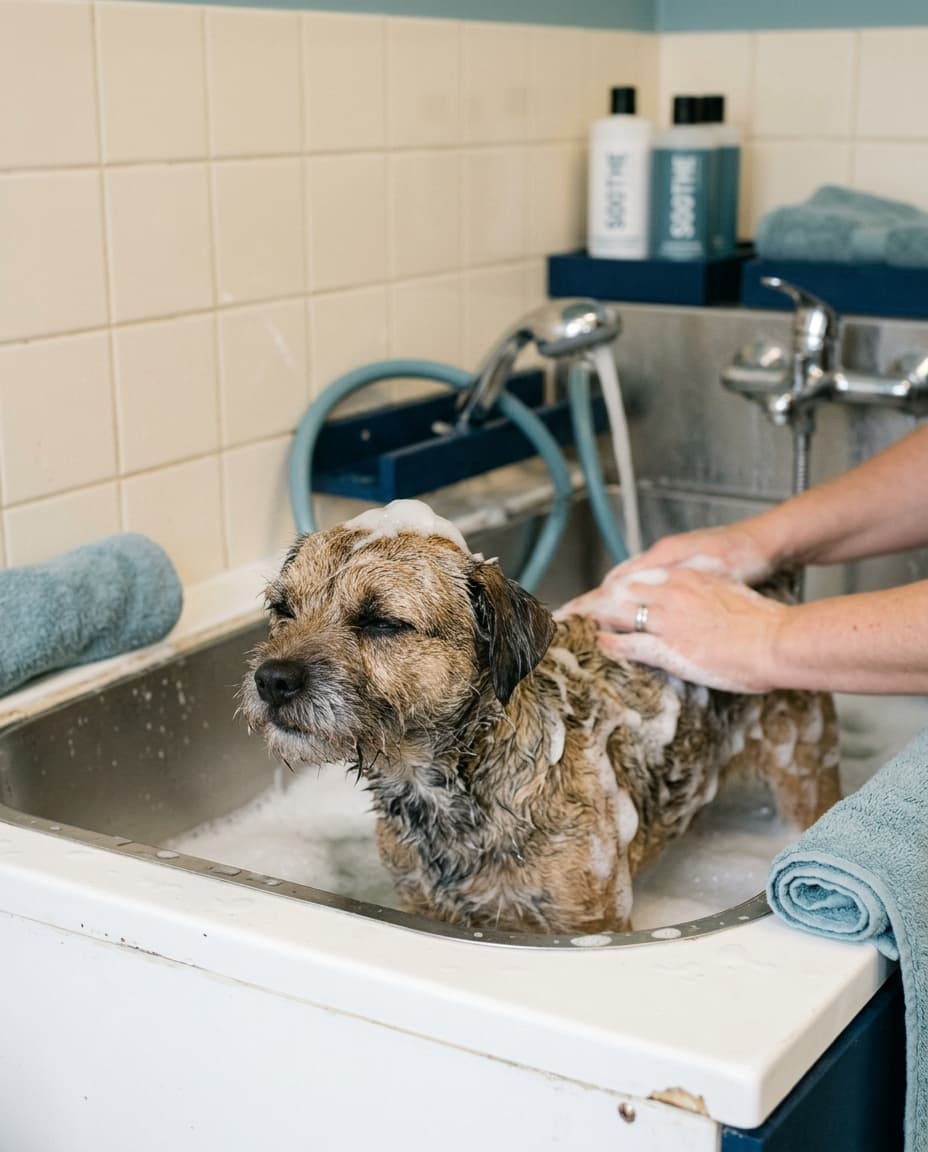 Banho com produtos premium