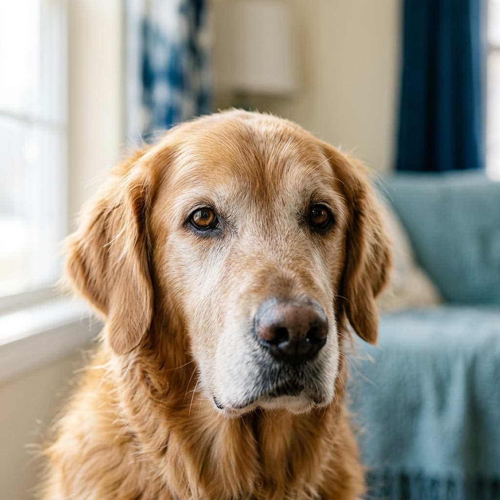 Théo, Golden retriever sênior