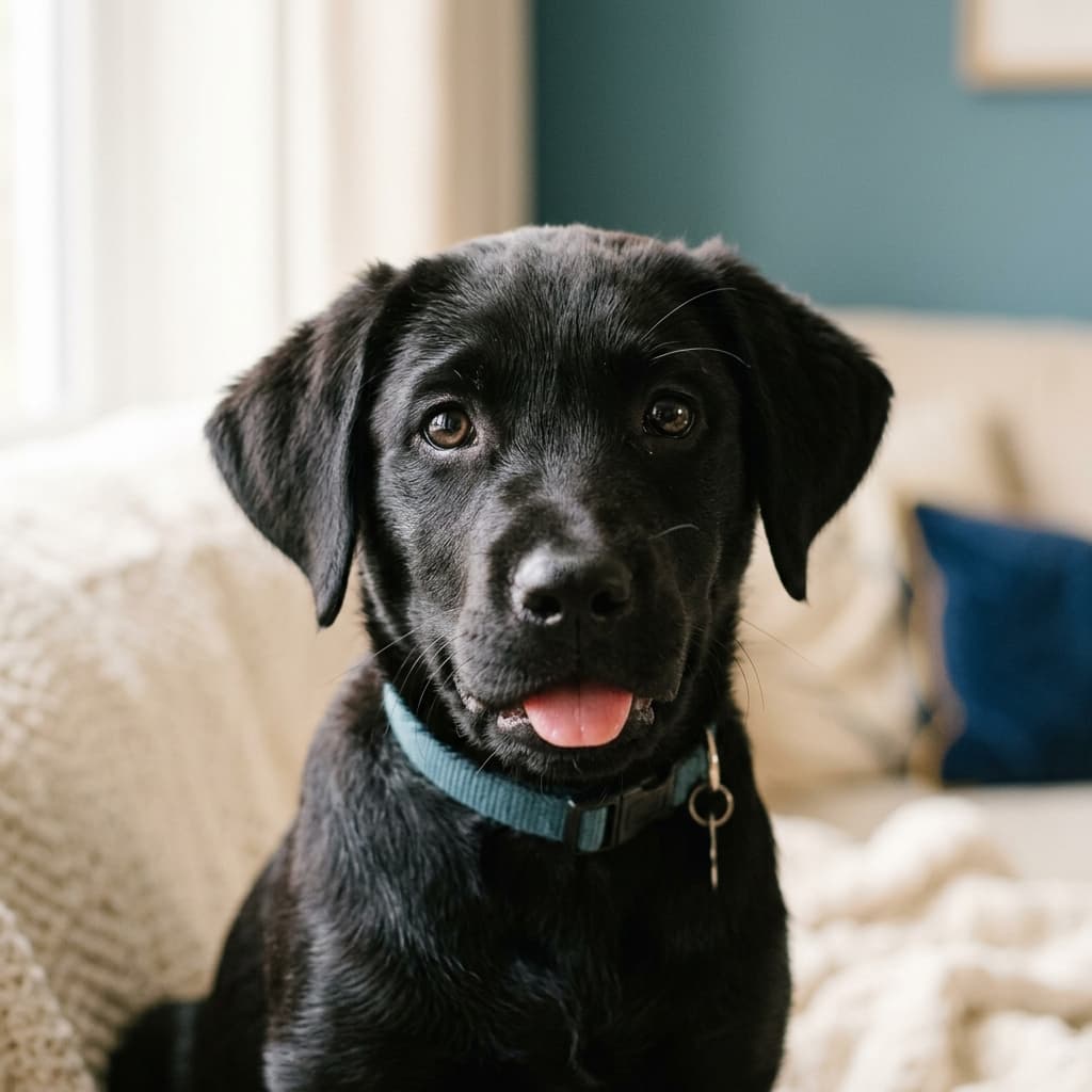 Pipoca, Filhote labrador